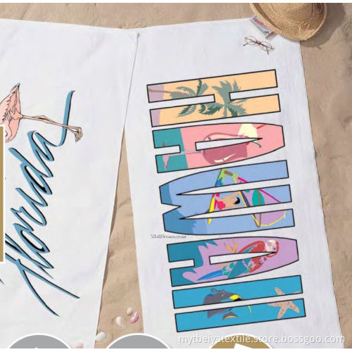 100% cotton reactive HAWAII printed double beach towel wholesale